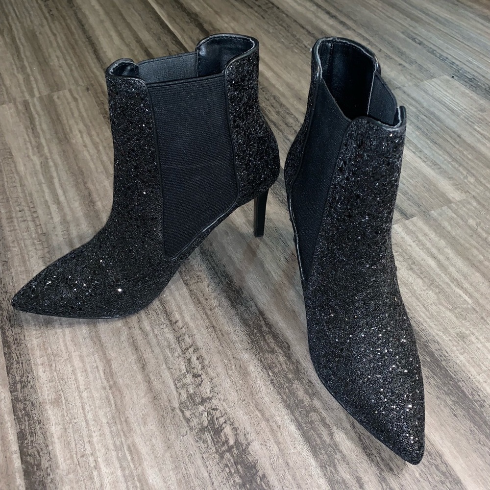 Zara Meteor Glitter Heel Boots